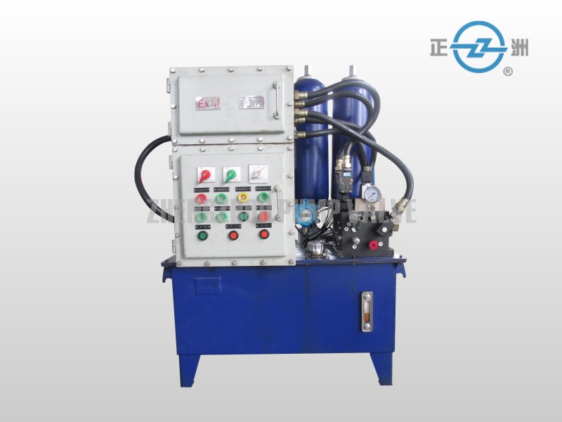 Hydraulic power station for valves